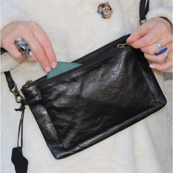 Delphi black phone bag